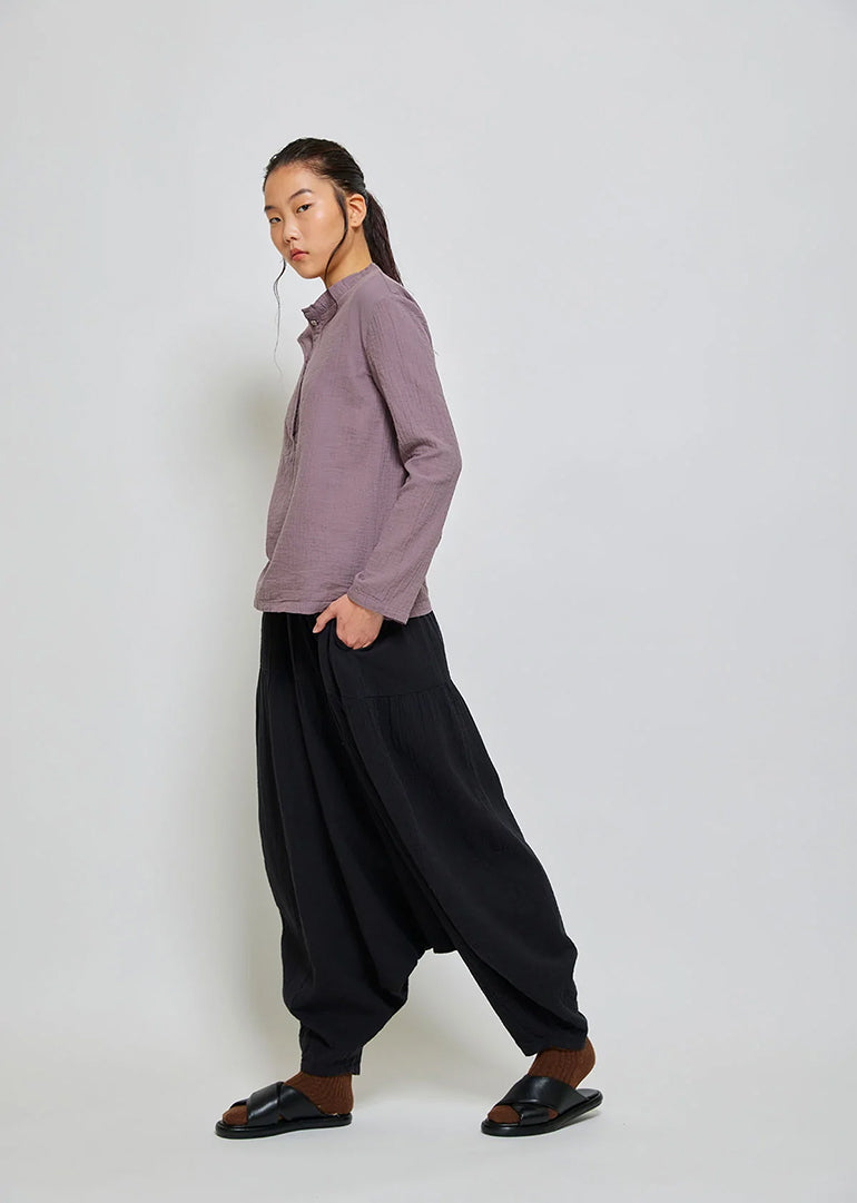 Atelier Delphine - Michi Pant in Black OR Graphite Crinkled Cotton