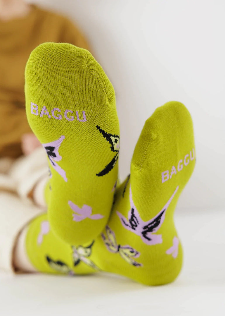 Baggu - Crew Sock in Butterfly KaleidoscopeBaggu - Crew Sock in Butterfly Kaleidoscope