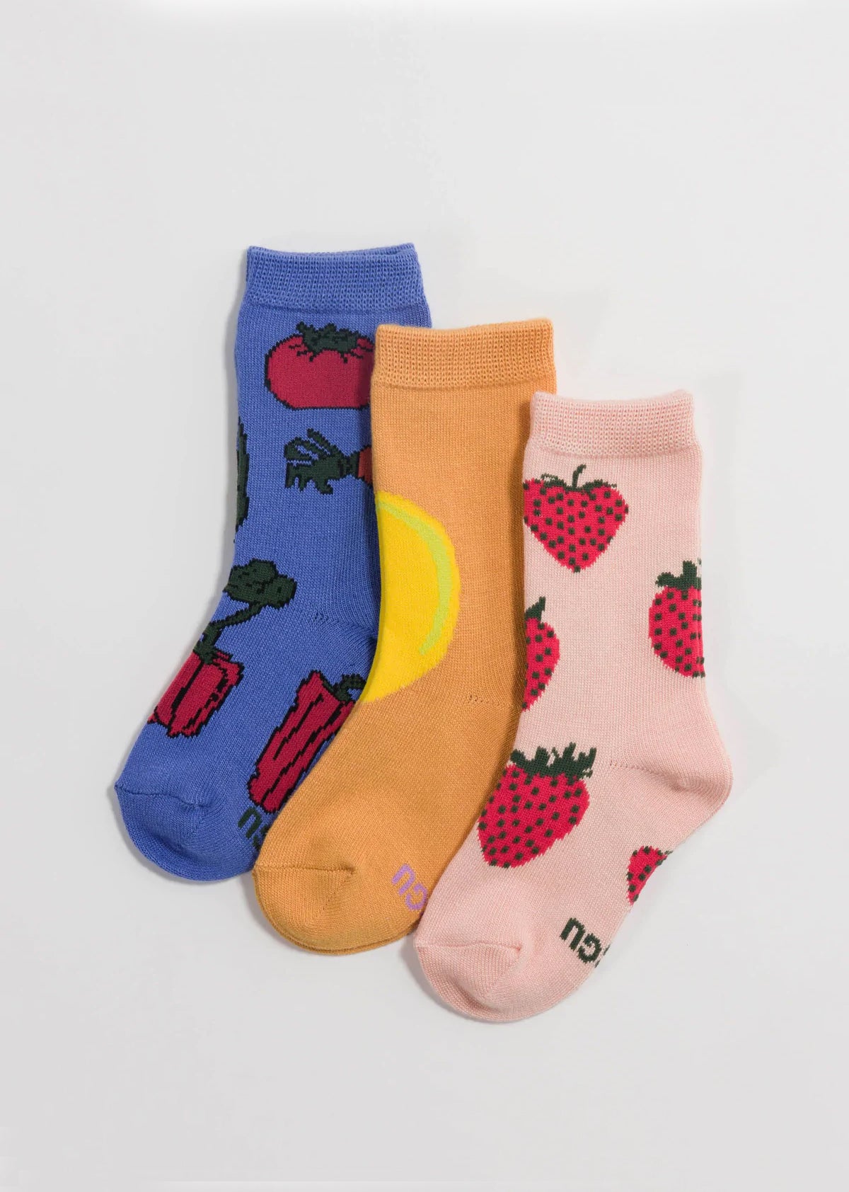 Baggu - Kids Crew Sock Set of 3 - Fruits & Veggies