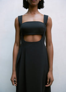 Cordera - Tailoring Cut Out Dress in Black