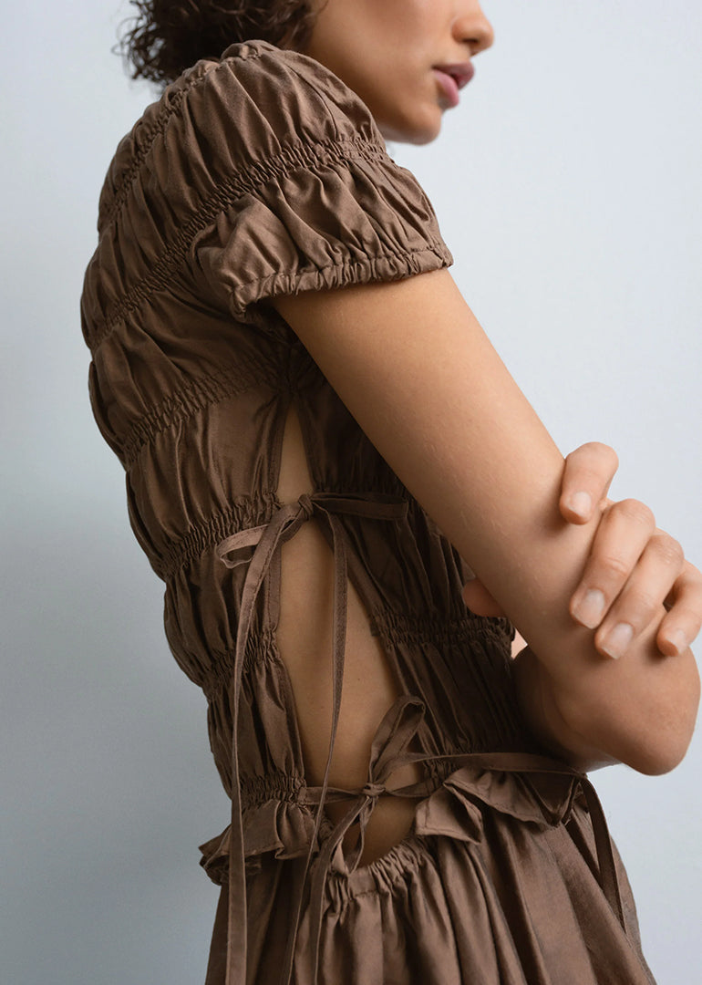 Cordera - Sculpted Dress in Ojo De Tigre