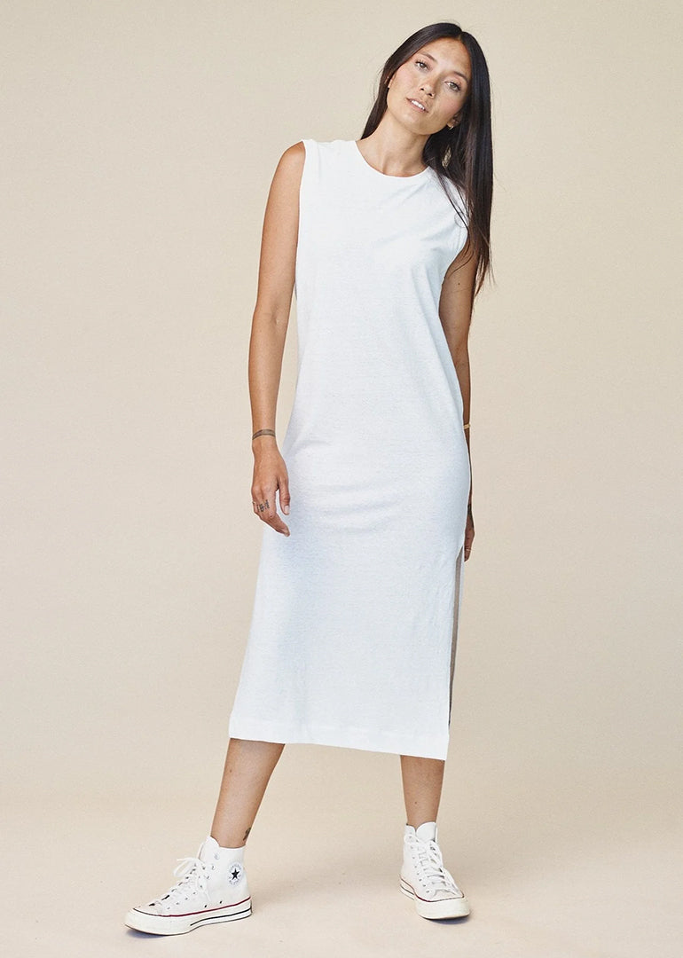 Jungmaven Hermosa Dress in Washed White