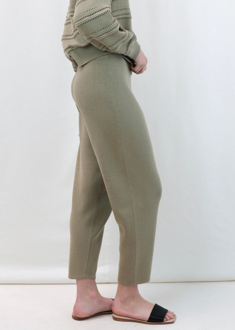 Micaela Greg - Knit Trouser in Faded Olive