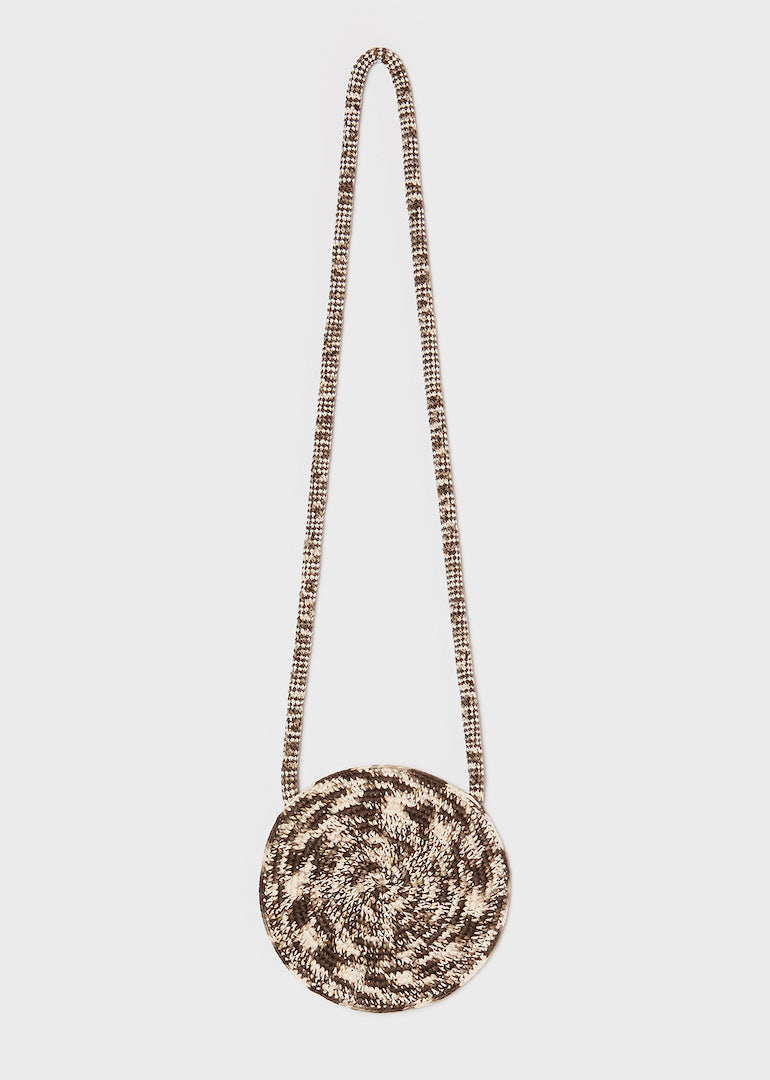 Misha & Puff - Small Moon Crochet Bag in Bark Space Dye
