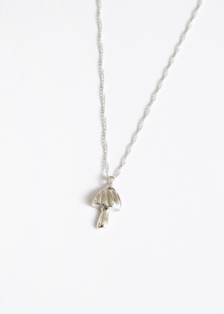 Wolf Circus - Mushroom Charm Necklace in Gold or Silver